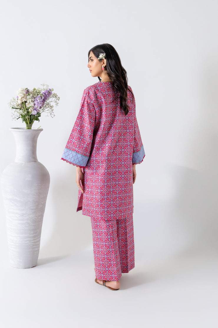 2 Piece - Printed Lawn Suit - Naayaab