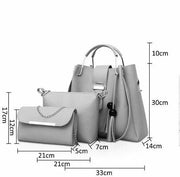 ALEXA 3 PIECE GREY HANDBAG