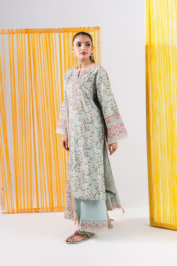 3 Piece - Printed & Embroidered Lawn Suit - MLD2-06